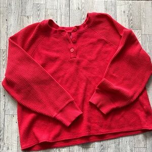 Old Navy thermal knit raglan sleeve Henley size XL